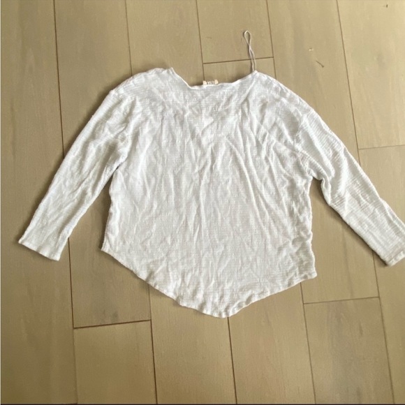 Zulu & Zephyr White Ling Sleeve Knit Top Small - Picture 2 of 4